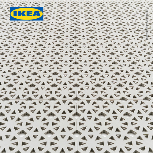 IKEA ALTAPPEN Decking Tile Bongkar Pasang Abu-Abu 0.81 m² Isi 9Pcs