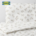 IKEA RODHAKE Sarung Duvet 110x125 dan Sarung Bantal 35x55 Pola Kelinci