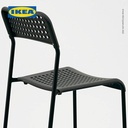IKEA ADDE Kursi Hitam Minimalis dengan Sandaran Punggung