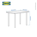 IKEA LINNMON Meja Minimalis Berkualitas Putih 100x60 cm
