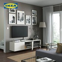 IKEA BESTA Meja TV Minimalis Putih dengan Pintu 180x42x38 cm