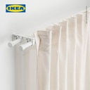 IKEA BEKRAFTA Set Batang Dua Gorden Putih 120-210cm 19mm