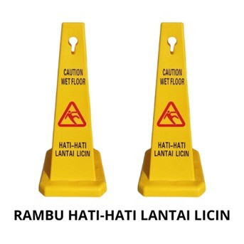 Caution Wet Floor Sign Cone Kerucut 