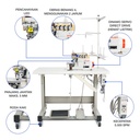 Mesin Obras SIRUBA 647KP / 647 KP Benang 4 Servo (Industrial)