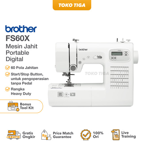 Mesin Jahit BROTHER FS60X Heavy Duty Portable Digital Computerised