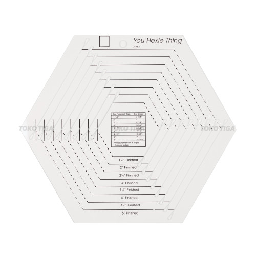 Penggaris Patchwork Quilting Hexagon Template (HM-782)