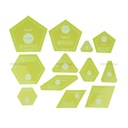 Penggaris Quilting Piecing / Patchwork Template Set Isi 12 (PT-12)