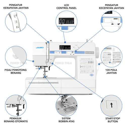 Mesin Jahit JUKI HZL-LB5100 Computerised Portable Multifungsi