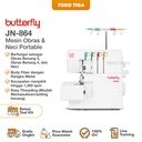 Mesin Obras dan Neci BUTTERFLY Heavy Duty HD 864 / HD864 Portable