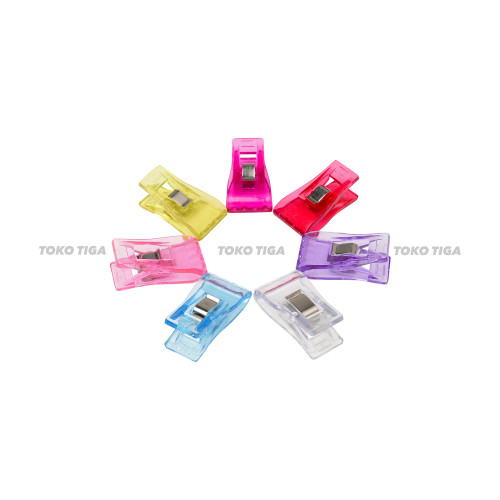 Klip Plastik/Plastic Clip PVC - Pembatas / Penjepit Bahan Kain Jahitan