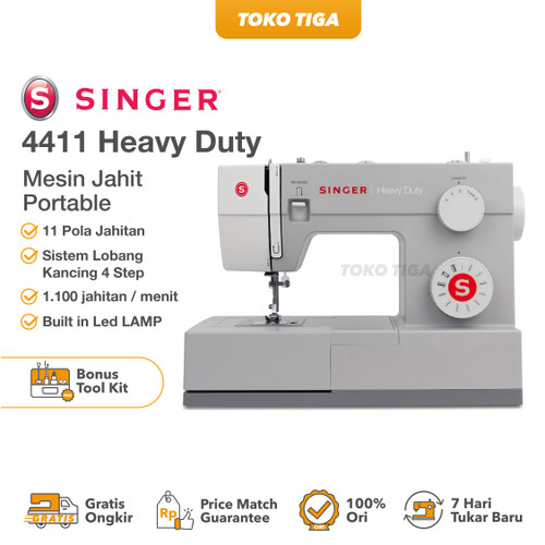 Mesin Jahit SINGER HEAVY DUTY 4411 + BONUS ( Portable Multifungsi )