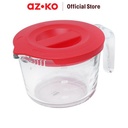 AZKO Culinart 500 ml Gelas Takar Kaca Dengan Tutup - Merah Measure Glass Food Grade Cup Penakar Perlengkapan Masak Perlengkapan Dapur