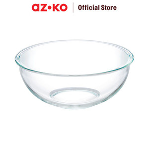 AZKO Culinart 2.4 ltr Mangkuk Adonan Kaca Mangkok Baskom Adonan Food Grade Dough Mixing Bowl Wadah Hidangan Peralatan Masak Perlengkapan Dapur