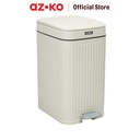 AZKO Stora 14 Ltr Doric Tempat Sampah Pedal Slim - Putih Ivory Tong Sampah Wadah Pembuangan Alat Kebersihan Trash Bin