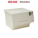 AZKO Stora 43.5X36X31 m Kotak Penyimpanan Flat 36 ltr Kotak Serbaguna Wadah Simpan Storage Box Boks Organizer