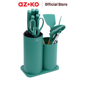 AZKO Culinart Set Gebore Pisau & Peralatan Masak Knife And Cooking Utensils Set Peralatan Memasak Food Grade Spatula Sutil Perlengkapan Dapur