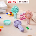 AZKO Ataru Kipas Angin Portable Rechargeable Dengan Gelembung - Hijau Handheld Fan Kipas Mini Travel Serbaguna Penyejuk Udara