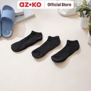 AZKO Ataru Set 3 Pasang Kaus Kaki Pria Ankle Basic - Hitam Men Sockskaus Kaki Pendek Cowokkaos Kaki Ankle Shoespenghangat Kaki