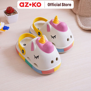 AZKO Ataru Ukuran 29 Sandal Anak Clogs Unicorn - Krem Kid Slippers Sepatu Sandal Alas Kaki Sendal Santai Anak