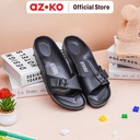 AZKO Ataru Ukuran 40 Sandal Wanita Thin Buckle Strap Slides - Hitam Women Slipper Sendal Kasual Alas Kaki Perempuan Stylish