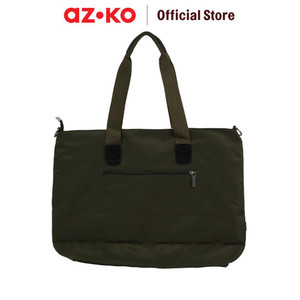 AZKO Ataru Tote Bag Nylon Dengan Kompartemen Depan - Hijau Tas Bahu Stylish Totebag Serbaguna Multifunctional Bag Tas Travel Praktis