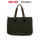 AZKO Ataru Tote Bag Nylon Dengan Kompartemen Depan - Hijau Tas Bahu Stylish Totebag Serbaguna Multifunctional Bag Tas Travel Praktis