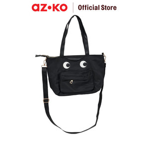 AZKO Ataru Tas Selempang Nylon Eyes - Hitam Sling Bag Stylish Tas Crossbody Cewek Woman Mini Bag Fashion Wanita