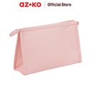 AZKO Ataru Pouch Pu Rectangle - Pink Tas Makeup Dan Skincare Organizer Alat Dandan Storage Bag