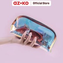 AZKO Ataru Pouch Tpu Oval Hologram Kantong Organizer Serbaguna Tempat Pensil Pulpen Alat Make Up Pouch Kosmetik Lucu