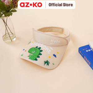 AZKO Ataru Topi Visor Anak Extendable Dino - Krem Beige Aksesoris Kepala Anak Kids Visor Hat Topi Olahraga Running Visor Topi Visor Polos