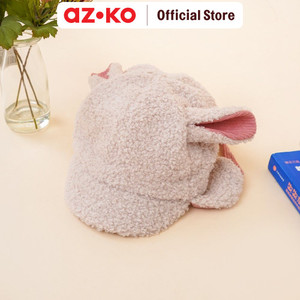 AZKO Ataru Topi Bonnet Anak Fur Dengan Bunny Ears - Pink Aksesoris Kepala Kids Bonnet Hat Topi Stylish Anak Lucu Aksesoris Fashion Anak