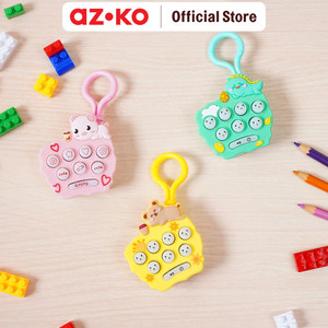 AZKO Ataru Gantungan Kunci Memory Animal Random Key Chain Penanda Kunci Serbaguna Key Ring Accessories