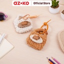 AZKO Ataru Gantungan Kunci Knitted Capybara Series Random Tws Pouch Key Chain Penanda Kunci Serbaguna Key Ring Accessories