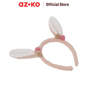 AZKO Ataru Bando Bunny - Putih/Pink Headband Aksesoris Rambut Bandana Wanita Women Accessories Hiasan Kepala