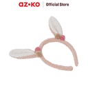 AZKO Ataru Bando Bunny - Putih/Pink Headband Aksesoris Rambut Bandana Wanita Women Accessories Hiasan Kepala