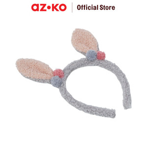 AZKO Ataru Bando Bunny - Pink/Grey Headband Aksesoris Rambut Bandana Wanita Women Accessories Hiasan Kepala