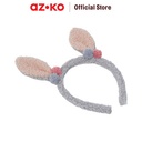 AZKO Ataru Bando Bunny - Pink/Grey Headband Aksesoris Rambut Bandana Wanita Women Accessories Hiasan Kepala