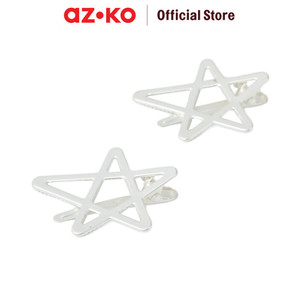 AZKO Ataru Set 2 Pcs Jepit Rambut Star Outline - Silver Hair Clip Aksesoris Jepitan Cewek Penjepit Hiasan Rambut Wanita Aksesori Kepala