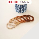 AZKO Ataru Set 8 Pcs Ikat Rambut Bulu Elastis - Cokelat Karet Rambutelastic Hair Bandikatan Lucuaksesori Rambut Simpel