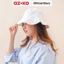 AZKO Ataru Topi Bucket Eyelet Embroidery - Putih Aksesoris Kepala Bucket Hat Topi Stylish Unisex Serbaguna Aksesoris Fashion Pria Wanita