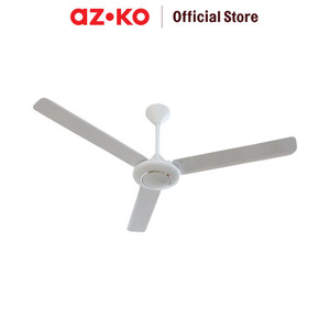 AZKO Krisbow 56 inci Set 3 Pcs Kipas Angin Plafon 72 Watt - Putih Ceiling Fan Kipas Langit-Langit Atap Penyejuk Udara Plafon Fan
