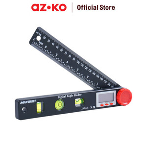 AZKO Maxbuilt Penggaris Sudut Digital Multifungsi - Hitam Smart Tools Digital Angle Ruler Alat Pengukur Peralatan Bangunan