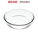 AZKO Culinart 1.3 ltr Loyang Kaca Round Tray Adonan Beling Wadah Panggang Kue Cetakan Keik Glass Baking Tray Perlengkapan Masak