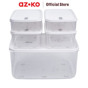 AZKO Picas Set 5 Pcs Wadah Makanan Food Container Kotak Makan Food Grade Serbaguna Tempat Makanan Food Storage Kitchenware