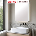 AZKO Fosa Kabinet Dinding Kamar Mandi Dengan Cermin - Putih Organizer Serbaguna Rak Sabun Shampoo Tempat Peralatan Mandi Bathroom Wall Cabinet