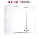 AZKO Fosa Kabinet Dinding Kamar Mandi 2 Pintu Dengan Cermin - Putih Organizer Serbaguna Rak Sabun Shampoo Tempat Peralatan Mandi Bathroom Wall Cabinet