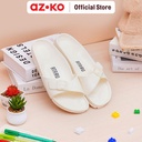 AZKO Ataru Ukuran 41 Sandal Wanita Thin Buckle Strap Slides - Krem women slipper sendal kasual alas kaki perempuan stylish