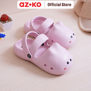 AZKO Ataru Ukuran 40/41 Sandal Wanita Mary Jane Cat - Pink women slipper sendal kasual alas kaki perempuan stylish