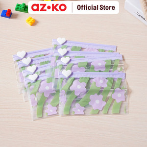 AZKO Ataru 14.5X10.5 cm Set 8 Pcs Pouch Travel Slider slider bag kantong plastik serbaguna space-saving plastic bag perlengkapan camping dan travel