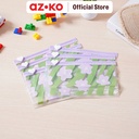 AZKO Ataru 20.5X13 cm Set 6 Pcs Pouch Travel Slider slider bag kantong plastik serbaguna space-saving plastic bag perlengkapan camping dan travel